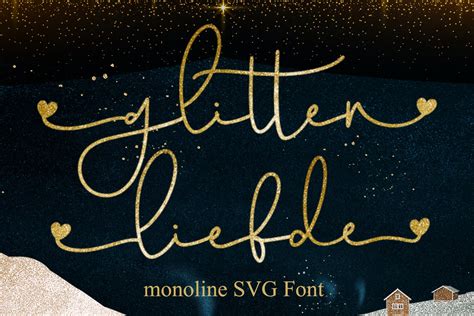 Glitter liefde - SVG Glitter Font | Script Fonts ~ Creative Market