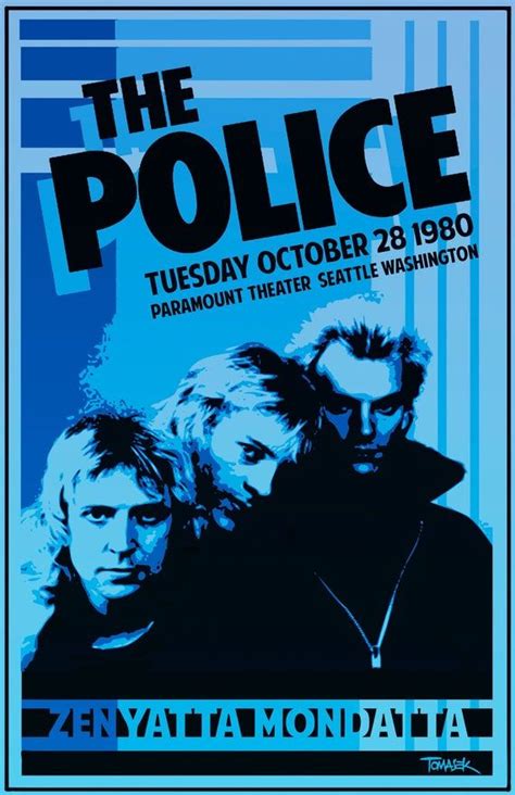 The Police 1980 Tour Poster | Etsy | Tour posters, Vintage concert ...