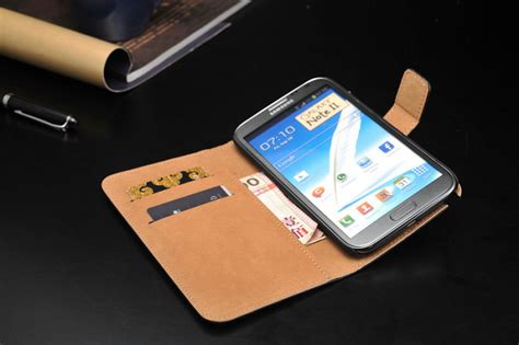 Leather Wallet Case for Samsung Galaxy Note 2 N7100 - Case Papa