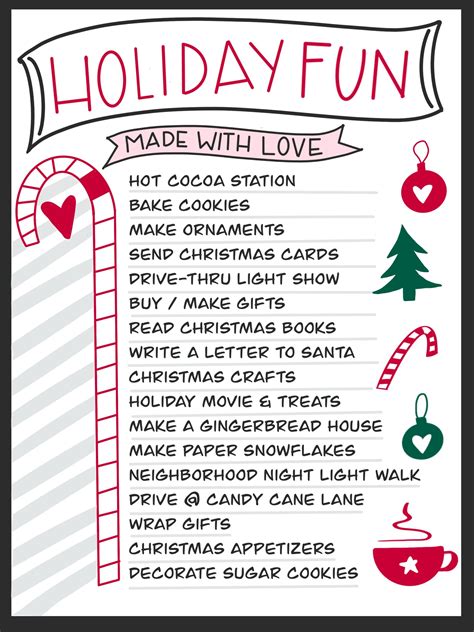 Holiday Fun List & Hot Cocoa Station Printables - BriGeeski