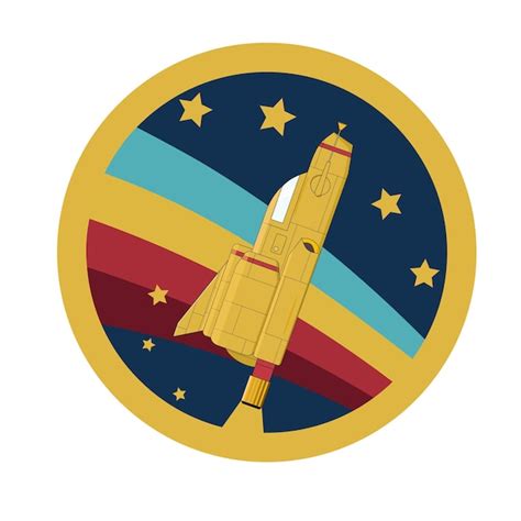 Premium Vector | Space transportation systemscience and space exploration labels and patches ...