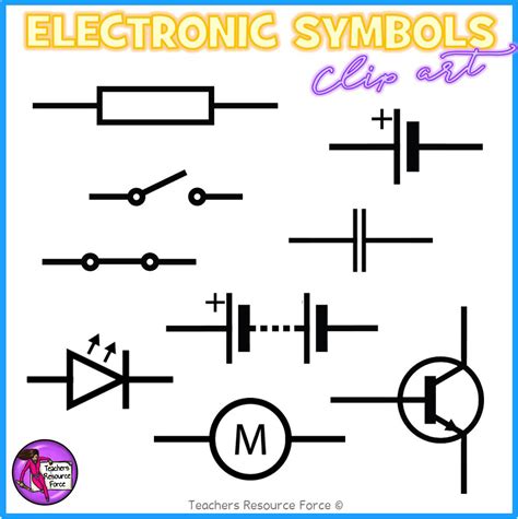 Electronic Components and Circuit Symbols Clip Art - shop.trf.one