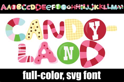 Printable Candyland Letters Font