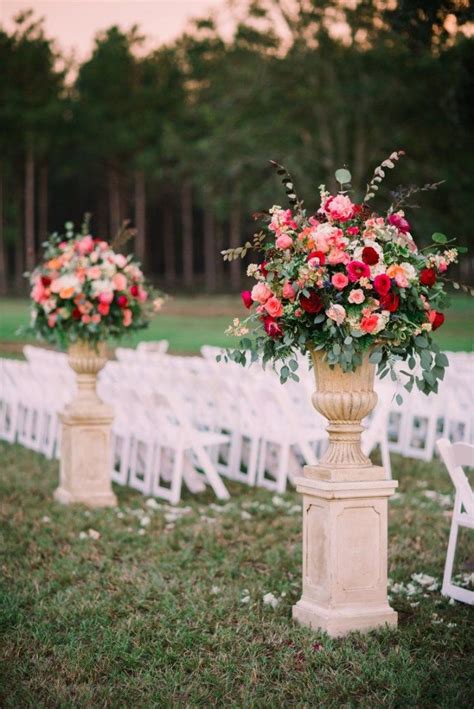 Floral Pillars | The 25 Wedding Flower Arrangements You'll Probably Need on the Big Day ...