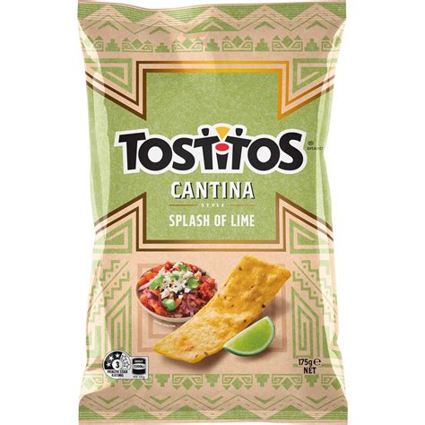 Tostitos Tortilla Corn Chips Splash Of Lime Cantina Style 175g | Woolworths