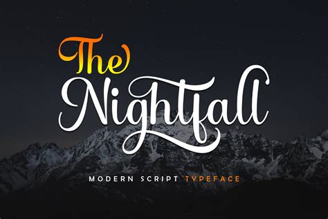 The Nightfall - Modern Minimalist Script Font - Design Cuts