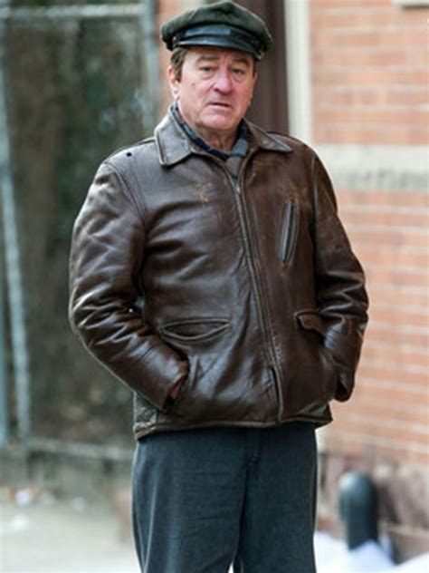 The Irishman Robert De Niro Brown Leather Jacket - Just American Jackets