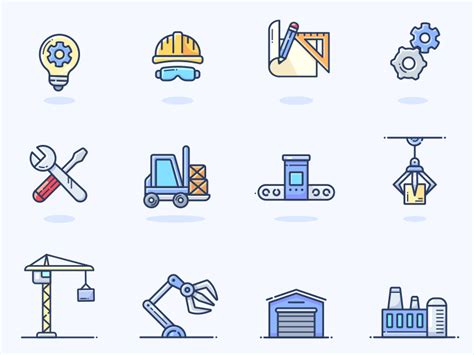 Animated Manufacturing Icons Pack | OUTLANE