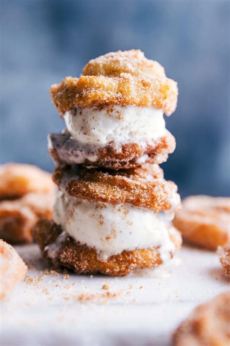 Churro Ice Cream Sandwiches - Chelsea's Messy Apron