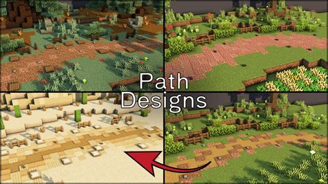 8 Minecraft Path Designs to Improve Your Builds - YouTube