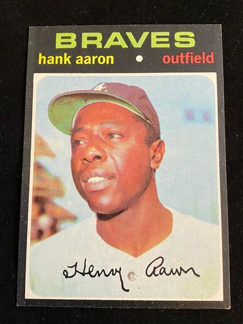 Lot - (EXMT) 1971 Topps Hank Aaron #400 Baseball Card - HOF - Atlanta ...