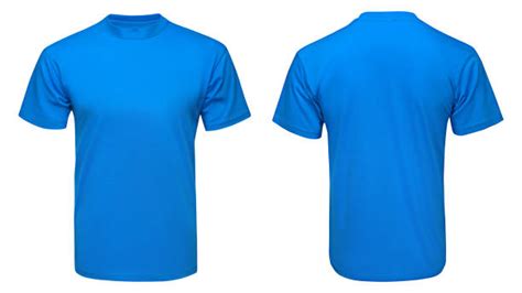 Plain Light Blue T Shirt Front And Back