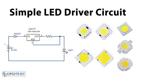 LED Driver Circuit using LM317 Voltage Regulator