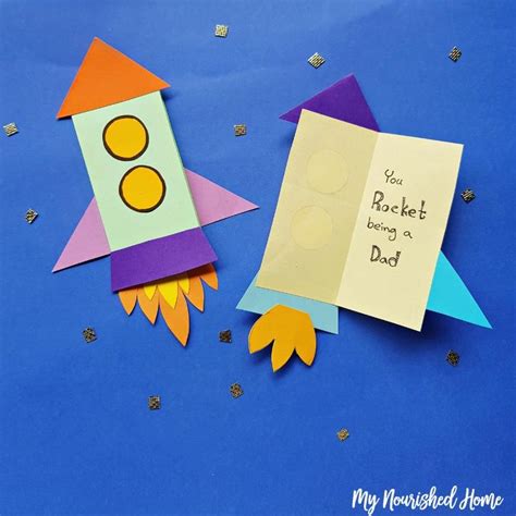 Rocket Father's Day Card Idea | My Nourished Home