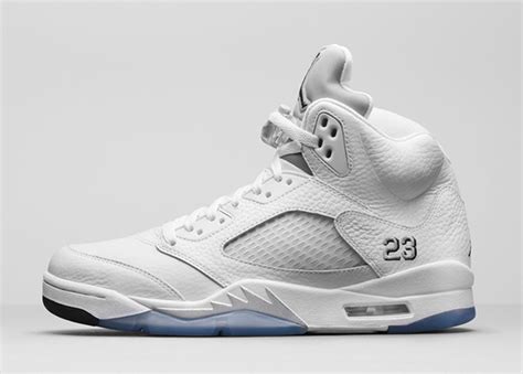 Air Jordan 5 Retro White/ Metallic Silver - Official Look + Release ...