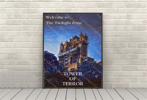 Tower of Terror Poster Disney Attraction Poster Hollywood Studios Poster Vintage Disney World ...