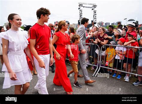 Canada. 01st July, 2022. Prime Minister Justin Trudeau and wife Sophie ...