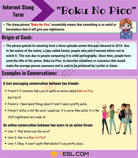 Boku No Pico Know Meaning, Anime Forum, Boku No Pico, Slang Phrases, Improve Your English ...