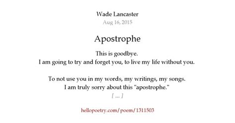 77 apostrophe examples poetry