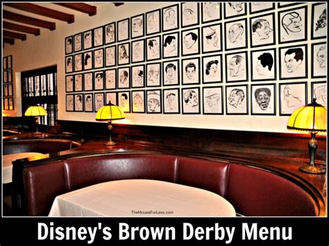 2023 The Hollywood Brown Derby Menu | Disney's Hollywood Studios