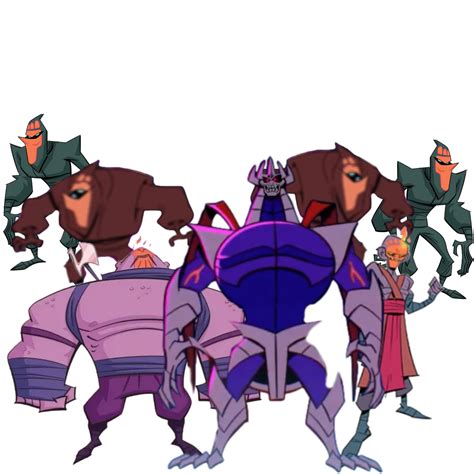 The Shredder and the foot clan (png) {rottmnt} by jalonct on DeviantArt