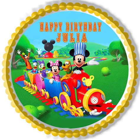 Mickey Mouse Clubhouse Train - Edible Cake Topper or Cupcake Toppers – Edible Prints On Cake (EPoC)