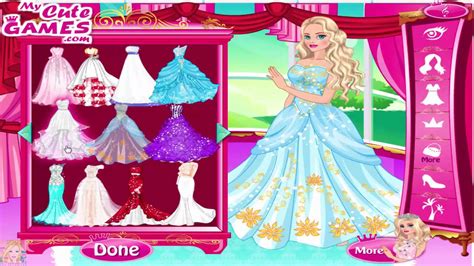 Barbie's 50 Engagement Gowns Barbie Wedding Dress Up Game for Girls - YouTube