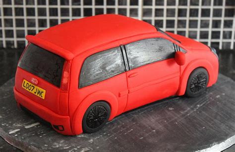 Red Ford Fiesta - Cake by Cake Creations By Hannah - CakesDecor