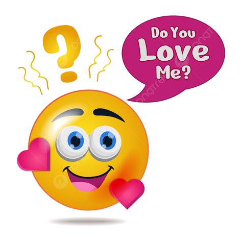 Love Heart Emoji Vector PNG Images, Do You Love Me Emoji Or Emoticon ...