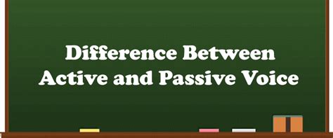 Difference Between Active and Passive Voice - Javatpoint