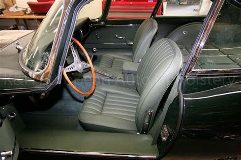 Gallery: Jaguar E-Type S1 Coupe Green Interior – K&H European Auto Upholstery