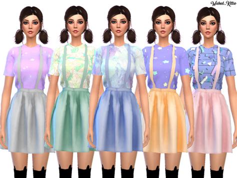 Kawaii Suspender Dress by Wicked_Kittie at TSR » Sims 4 Updates