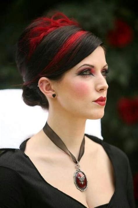 Gothic Wedding - Red And Black Hair #2031036 - Weddbook