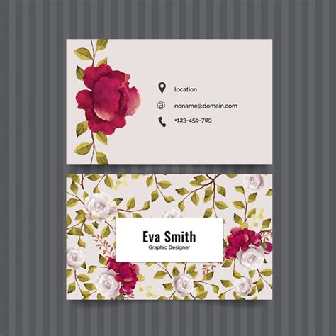 Floral Business Card Template Download on Pngtree | Floral business ...