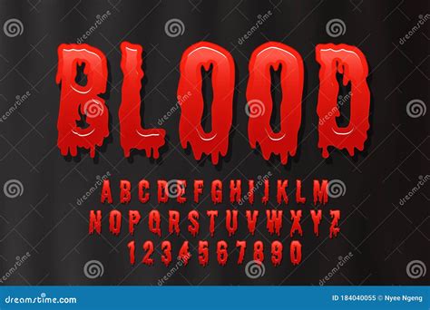 Blood Font. Halloween Bloody Vector Alphabet | CartoonDealer.com #158374698