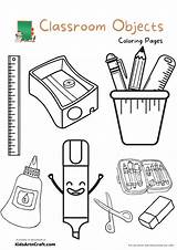 Classroom Objects Coloring Pages sketch template