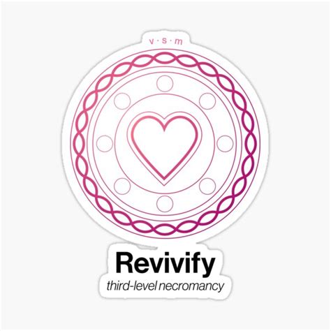 "Revivify Spell Symbol" Sticker for Sale by Unspelled | Redbubble