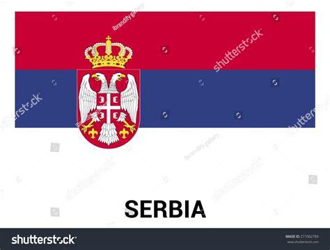 Serbia Flag Isolated Vector Official Colors Stock Vector (Royalty Free ...