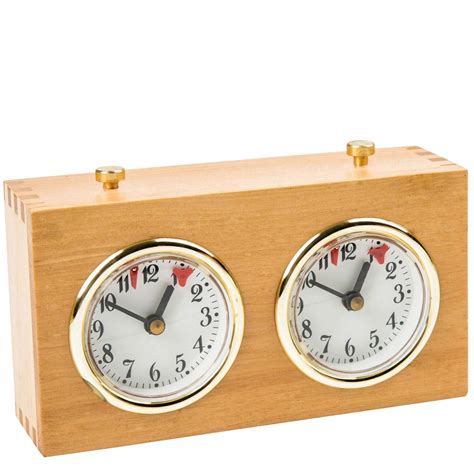 Buy Professional Analog Wood Chess Clock Timer - Wind-Up Mechanism, No ...