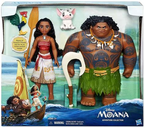 Disney Moana Adventure Collection Doll Set Moana, Maui, Heihei Pua ...