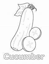 Coloring Pages Of Cucumbers sketch template