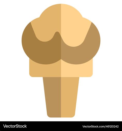 Chocolaty ice cream scoop served Royalty Free Vector Image