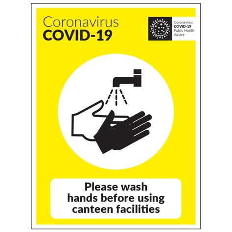 COVID-19 Wash Hands Canteen Facilities Sign