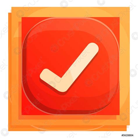 Approved interface button icon, cartoon style - stock vector 3628804 | Crushpixel