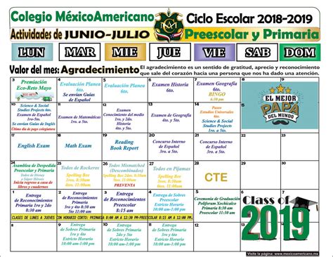 Calendario de... - Colegio Mexicoamericano Mexicali