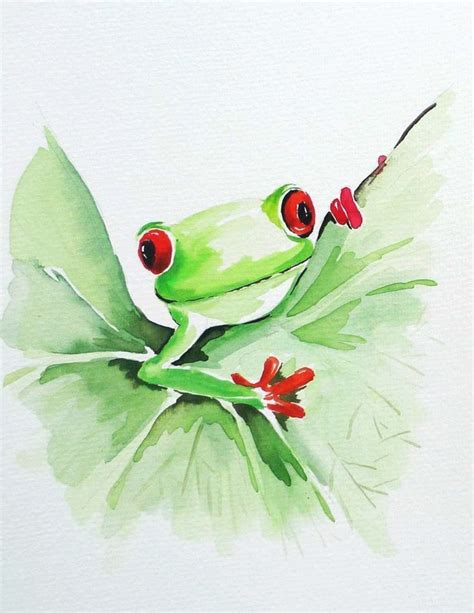 Acuarela Encantador diferente de la Acuarela de la Rana a través de Maggiepp en Etsy | Frog art ...