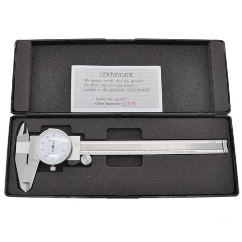 6 Inch Dial Caliper 0.01 Mm Stainless Steel Dial Gauge Vernier Caliper ...