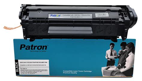 Buy Patron Black Toner HP, Canon 12A Compatible Ink Cartridge online at best rates in India | L ...