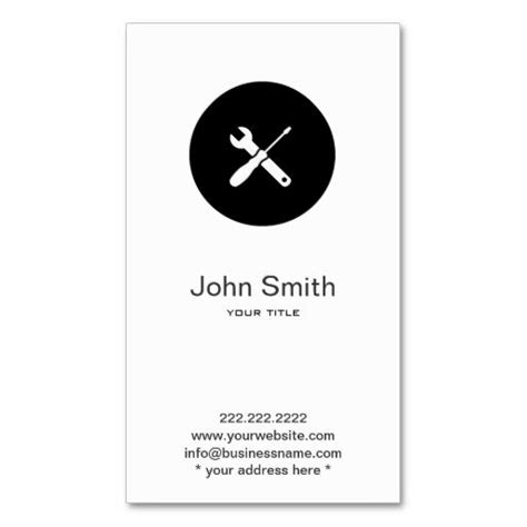 Construction Handyman Plumber Minimalist Business Card | Zazzle.com ...