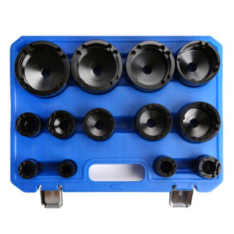 13pc Grooved Locknut Socket Set 1/2" dr. Internal Teeth 18 - 80mm 60mm ...